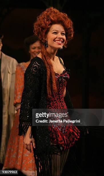 Savannah Wise attends curtain call at the Broadway opening of "Rag Time" at the Neil Simon Theatre on November 15, 2009 in New York City.