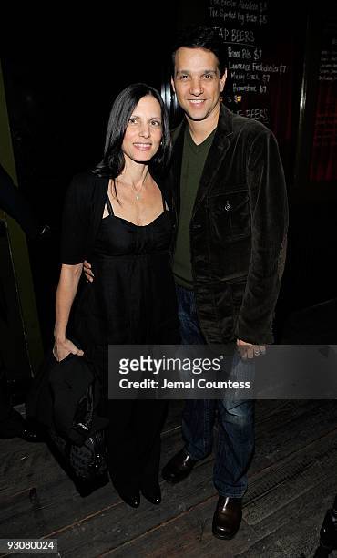 Actor Ralph Macchio and Phyllis Fierro attend the Cinema Society and A Diamond is Forever after party screening of "The Private Lives Of Pippa Lee"...