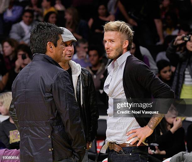 David Beckham attends a game between the Houston Rockets and the Los Angeles Lakers at Staples Center on November 15, 2009 in Los Angeles, California.