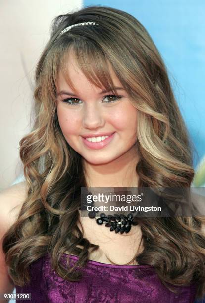 Actress Debby Ryan attends the world premiere of Disney's "The Princess and the Frog" at Walt Disney Studios on November 15, 2009 in Burbank,...
