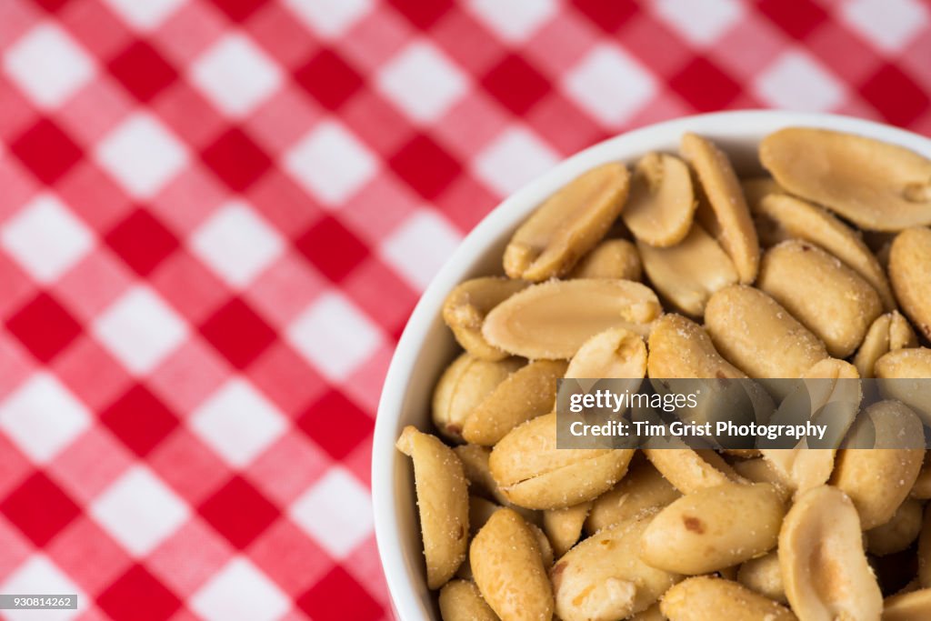 Salted Peanuts in a Bowl