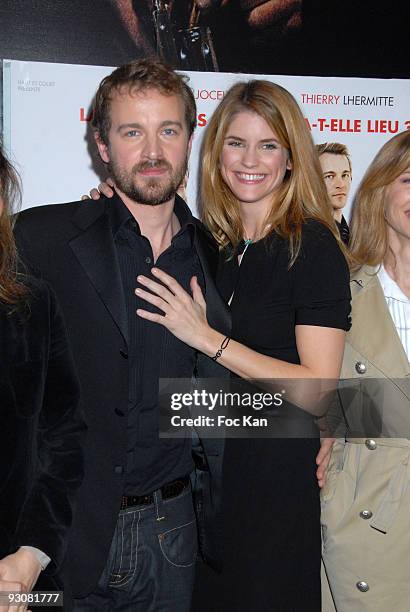 Jocelyn Quivrin and Alice Taglioni attend the Notre Univers Impitoyable Premiere at the UGC Cinema des Halles on February 5, 2008 in Paris, France.