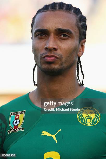 Benoit Assou-Ekotto of Cameroon during the Morocco v Cameroon FIFA2010 World Cup Group A qualifying match at the Complexe Sportif on November 14,...