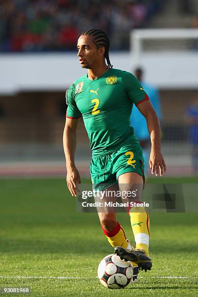 Benoit Assou-Ekotto of Cameroon during the Morocco v Cameroon FIFA2010 World Cup Group A qualifying match at the Complexe Sportif on November 14,...