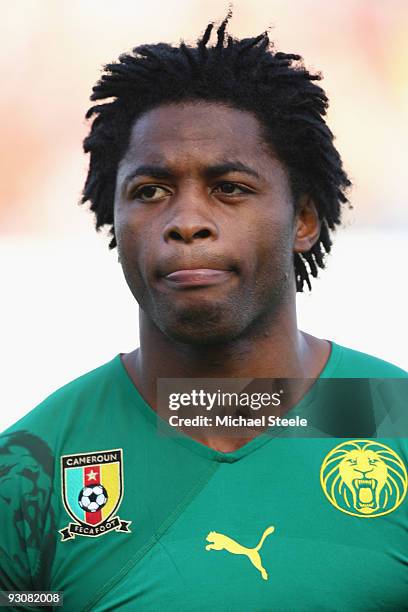 Alexandre Song of Cameroon during the Morocco v Cameroon FIFA2010 World Cup Group A qualifying match at the Complexe Sportif on November 14, 2009 in...