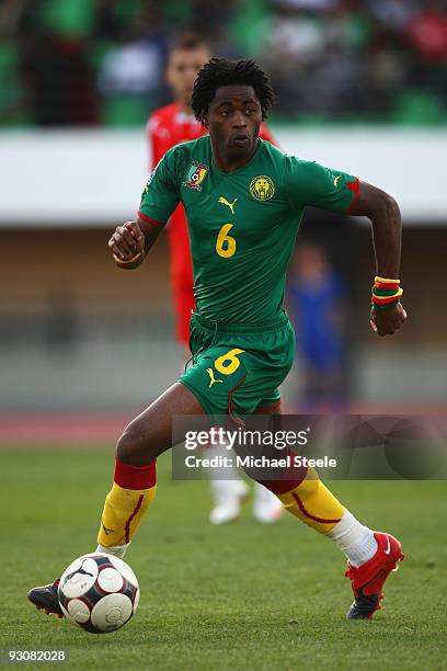 Alexandre Song of Cameroon during the Morocco v Cameroon FIFA2010 World Cup Group A qualifying match at the Complexe Sportif on November 14, 2009 in...