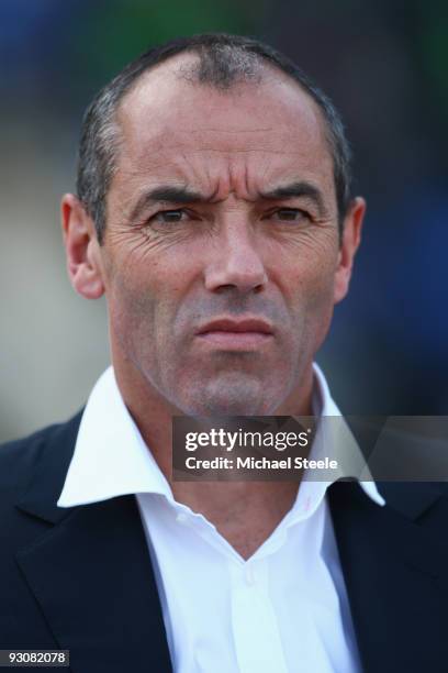 Paul Le Guen, coach of Cameroon during the Morocco v Cameroon FIFA2010 World Cup Group A qualifying match at the Complexe Sportif on November 14,...