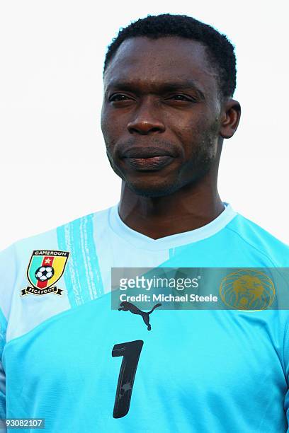 Carlos Kemeni of Cameroon during the Morocco v Cameroon FIFA2010 World Cup Group A qualifying match at the Complexe Sportif on November 14, 2009 in...