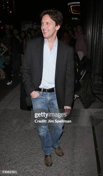 Actor Andrew McCarthy attends The Cinema Society & A Diamond Is Forever screening of "The Private Lives Of Pippa Lee" at AMC Loews 19th Street on...