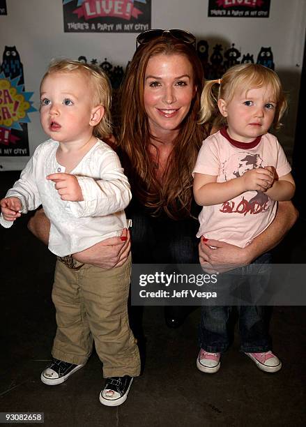 Actress Poppy Montgomery poses during the Yo Gabba Gabba! : "There's A Party In My City" Live at The Shrine Auditorium on November 15, 2009 in Los...