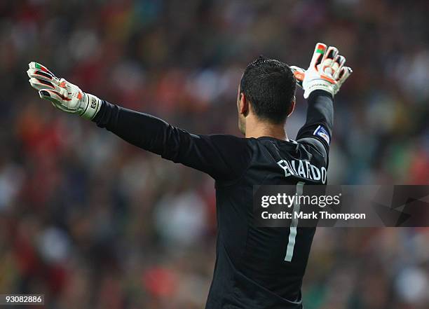 Eduardo of Portugal in action during the FIFA 2010 European World Cup qualifier first leg match between Portugal and Bosnia-Herzegovina at the Luz...