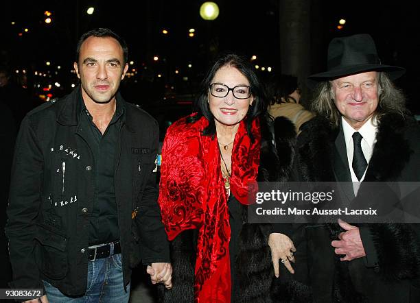 Nikos Aliagas and Greek singer Nana Mouskouri with her husband