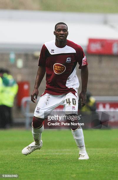 Patrick Kanyuka of Northampton Town in action during the Coca Cola League Two Match between Northampton Town and Grimsby Town at Sixfields Stadium on...