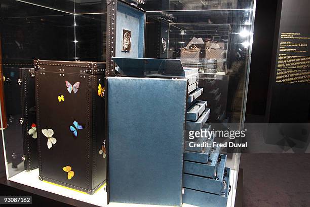 The Damien Hirst limited edition Louis Vuitton medical cabinet is diplayed at Sotheby's on November 16, 2009 in London, England. Louis Vuitton and...