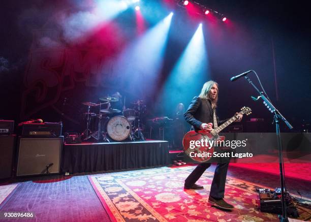 Brit Turner and Charlie Starr of Blackberry Smoke perform at The Fillmore on March 10, 2018 in Detroit, Michigan.