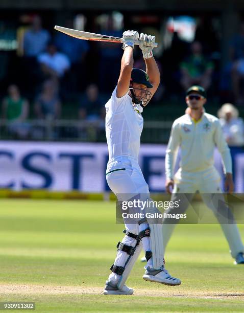 Theunis de Bruyn of South Africa during day 4 of the 2nd Sunfoil Test match between South Africa and Australia at St Georges Park on March 12, 2018...