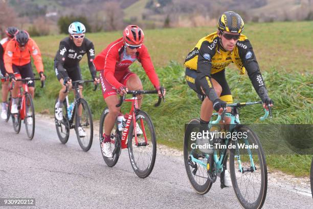 George Bennett of New Zealand during the 53rd Tirreno-Adriatico 2018, Stage 6 a 153km stage from Numana to Fano on March 12, 2018 in Fano, Italy.