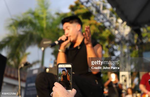 Chyno Miranda performs at I Heart Latino And Tu 94.9 At The 2018 Calle Ocho Festival on March 11, 2018 in Miami, Florida.