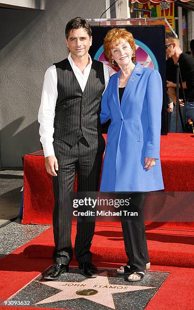 Actor John Stamos with his mother, Loretta Phillips attend the ceremony honoring him with a star on the Hollywood Walk of Fame on November 16, 2009...