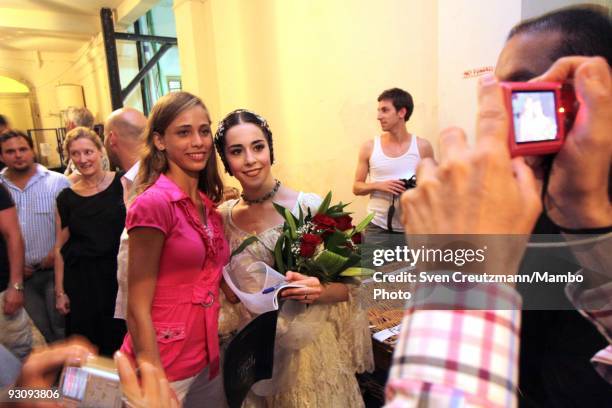 Alexandra Ansanelli, First Ballerina of The Royal Ballet poses for a picture after the last performance of her career, A month in the Country, in the...