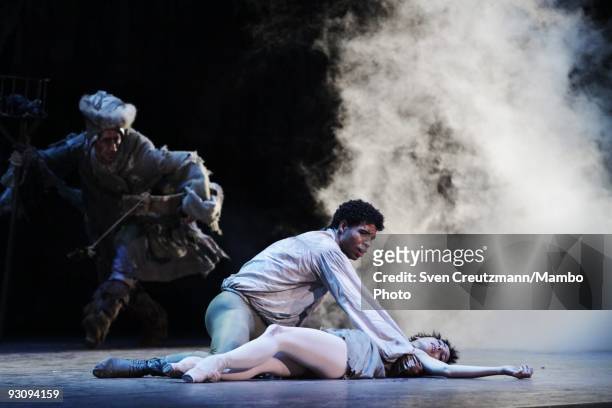 Cuba´s Carlos Acosta and Tamara Rojo of the Royal Ballet during the performance of "Manon" in the Karl Marx theatre on July 17 in Havana, Cuba. With...