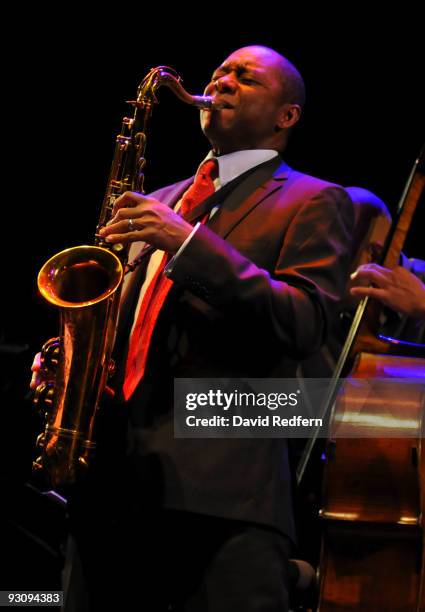 Branford Marsalis performs on stage at the QEH as part of the London Jazz Festival on November 16, 2009 in London, England.