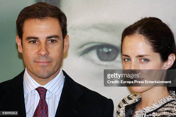 Adriana Carolina Herrera and Miguel Baez attend a news conference to present the new edition of 'Rake New Future' on November 16, 2009 in Madrid,...
