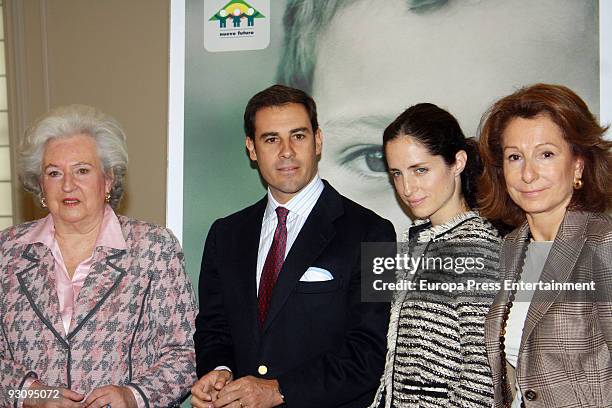 Pilar de Borbon, Miguel Baez, Carolina Adriana Herrera and Pina Ferrari attend a news conference to present the new edition of 'Rake New Future' on...