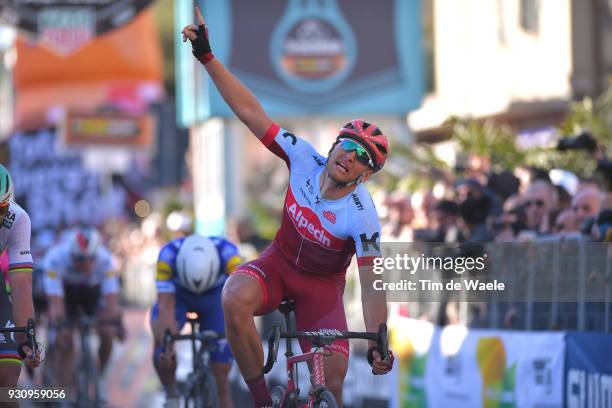Arrival / Marcel Kittel of Germany Celebration / during the 53rd Tirreno-Adriatico 2018, Stage 6 a 153km stage from Numana to Fano on March 12, 2018...
