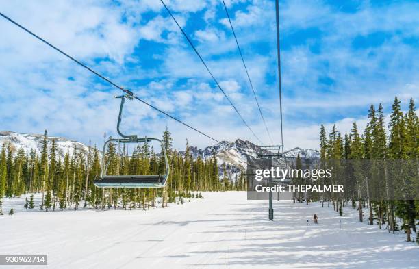 snow resort telluride colorado - aspen trees stock pictures, royalty-free photos & images