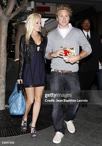 Heidi Montag and Spencer Pratt celebrate his birthday at Cut on August 14, 2009 in Los Angeles, California.