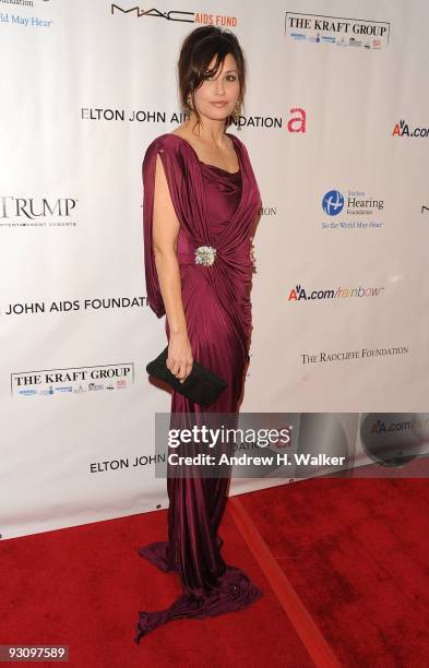 Actress Gina Gershon attends the 8th Annual Elton John AIDS Foundation�s "An Enduring Vision" benefit at Cipriani, Wall Street on November 16, 2009...