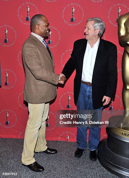 New York Event Director Patrick Harrison and Actor Michael Murphy attend a screening of "Manhattan" hosted by The Academy of Motion Picture Arts and...