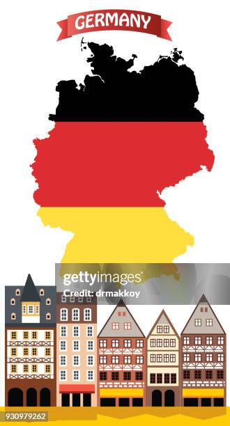 germany map - stuttgart stock illustrations