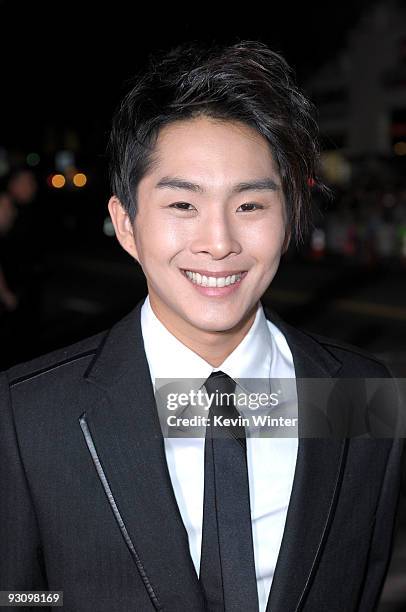 Actor Justin Chon arrives to the premiere of Summit Entertainment's "The Twilight Saga: New Moon" at the Mann Village Theater on November 16, 2009 in...