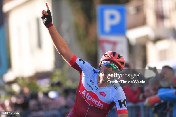 Arrival / Marcel Kittel of Germany Celebration / during the 53rd Tirreno-Adriatico 2018, Stage 6 a 153km stage from Numana to Fano on March 12, 2018...