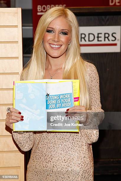 Heidi Montag promotes "How to be Famous" at Borders Books & Music, Columbus Circle on November 16, 2009 in New York City.