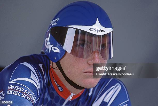 Portrait of Tyler Hamilton of the USA during the Prologue of the Tour De France 2001 in Dunkerque, France. Mandatory Credit: Pascal Rondeau/Allsport