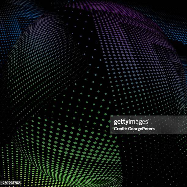 futuristic halftone pattern that suggests cyberspace - cyberspace stock illustrations
