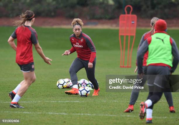 Lauren James of Arsenal during an Arsenal Women Training Session at London Colney on March 12, 2018 in St Albans, England.