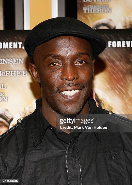 Actor Michael Kenneth Williams attends the New York premiere of Dimension Films' "The Road" at Clearview Chelsea Cinemas on November 16, 2009 in New...