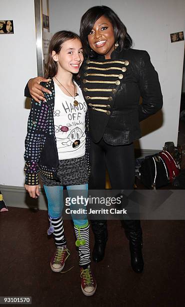 Sherri Shepherd and a young actress attend the Arts Effect "Operation: Girl Power!" New York launch at Helen Mills Theater on November 16, 2009 in...