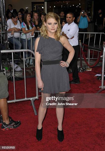 Actress Emilie de Ravin arrives at "The Twilight Saga: New Moon" premiere held at the Mann Village Theatre on November 16, 2009 in Westwood,...