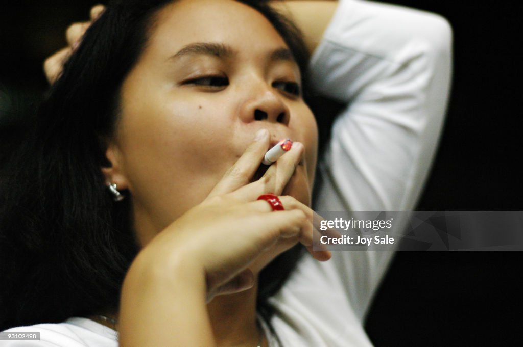 Smoking woman
