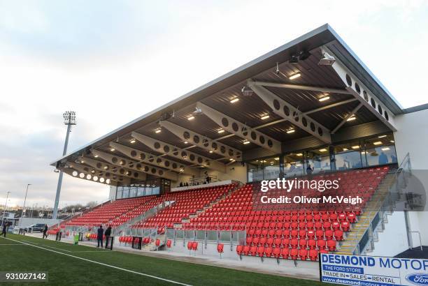 Derry , United Kingdom - 12 March 2018; A general view of the newly refurbished Brandywell Stadium prior to the SSE Airtricity League Premier...