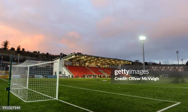 Derry , United Kingdom - 12 March 2018; A general view of the newly refurbished Brandywell Stadium prior to the SSE Airtricity League Premier...