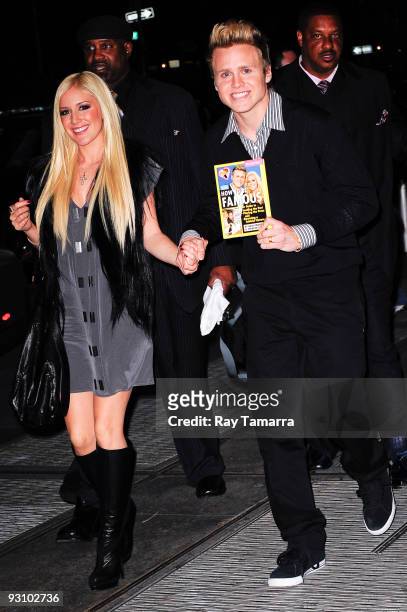 Television personalities Spencer Pratt and Heidi Montag enter their Midtown Manhattan hotel on November 16, 2009 in New York City.