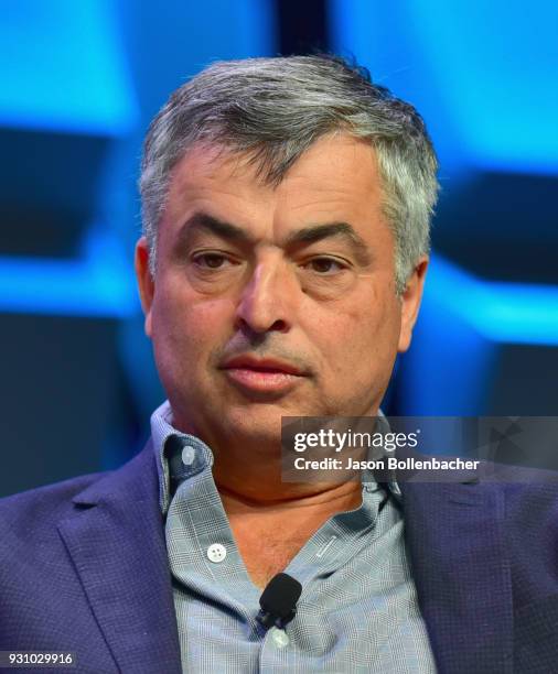 Eddy Cue, Apple's senior vice president of Internet Software and Services speaks onstage at Eddy Cue: Curation in Media - Why It Matters during SXSW...