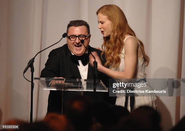 Designer Alber Elbaz and actress Nicole Kidman attend The CFDA/Vogue Fashion Fund Awards at Skylight Studio on November 16, 2009 in New York City.