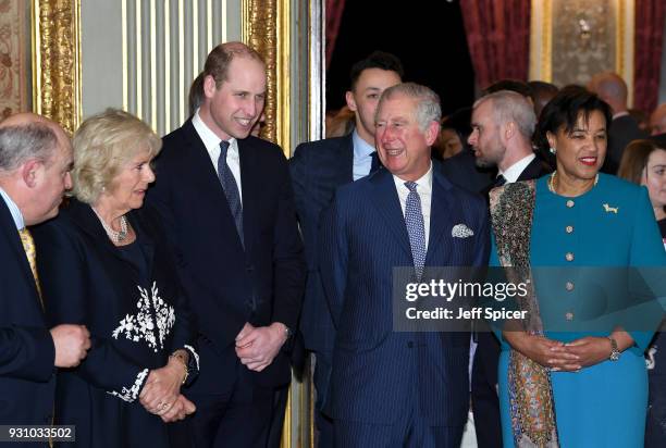 Camilla, Duchess of Cornwall, Prince William, Duke of Cambridge, Prince Charles, Prince of Wales and Baroness Patricia Scotland, the Commonwealth...